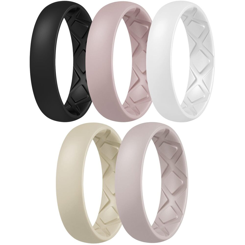 Women's Engagement Rings, Silicone Inner Arc Ergonomic Breathable Design